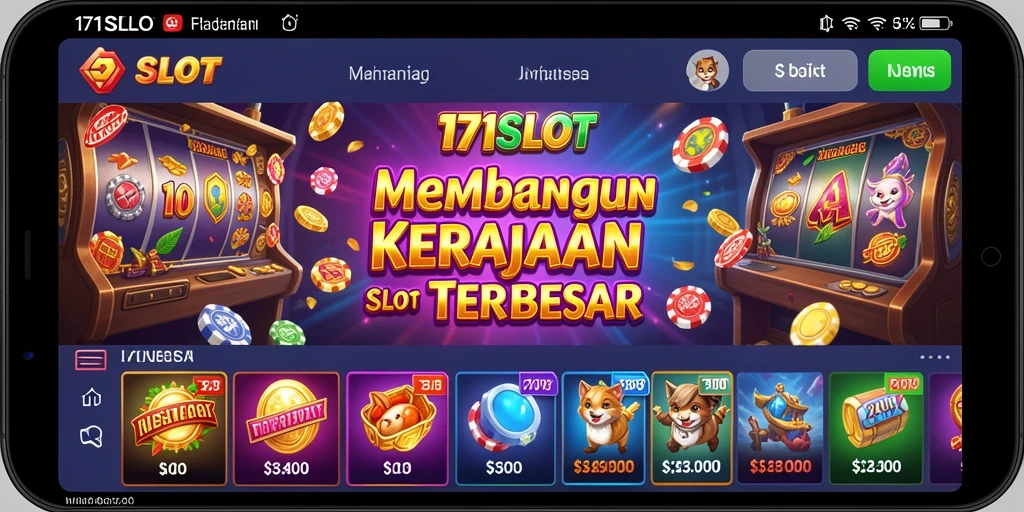 Tampilan gameplay seru di 171SLOT saat membangun kerajaan slot.