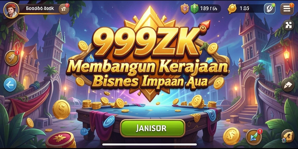 Tangkapan layar gameplay 999ZK yang menampilkan manajemen bisnis.