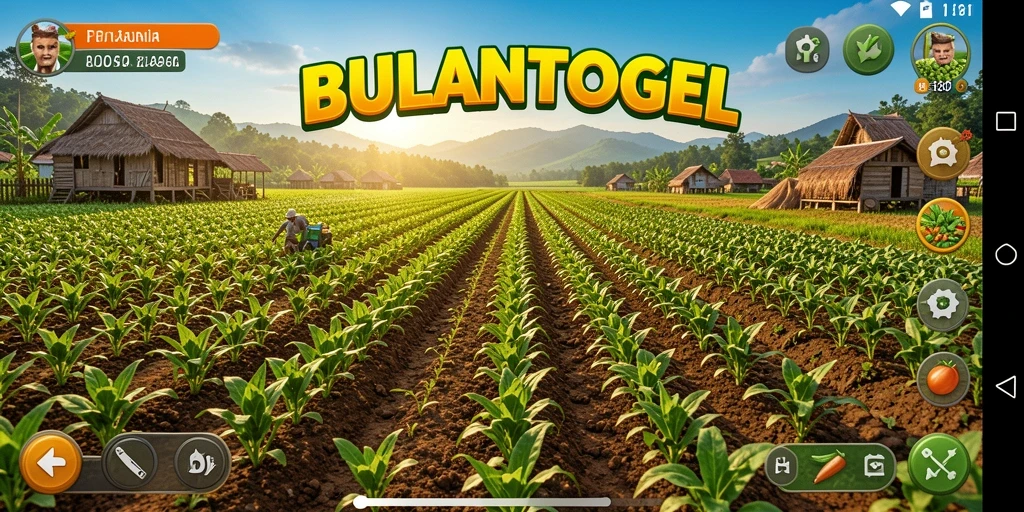 Tampilan gameplay menarik dari BULANTOGEL dengan kebun yang subur.