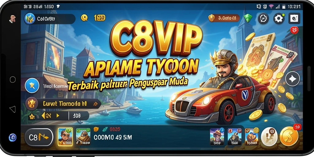 Tampilan gameplay C8VIP yang menarik dengan berbagai elemen manajemen.