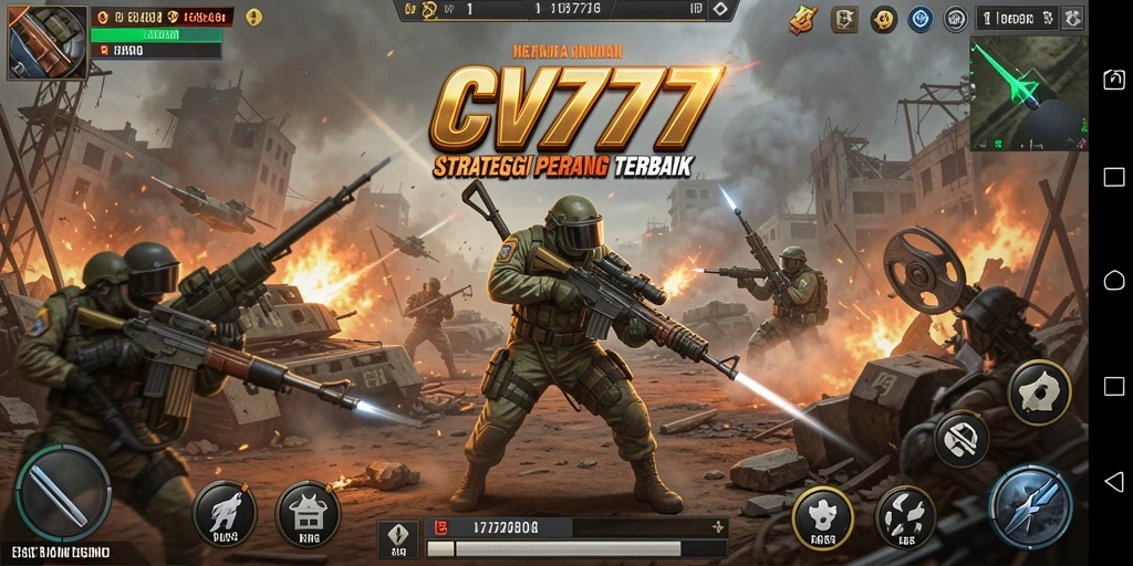 Screenshot gameplay menarik dari CV777 yang menunjukkan strategi perang.