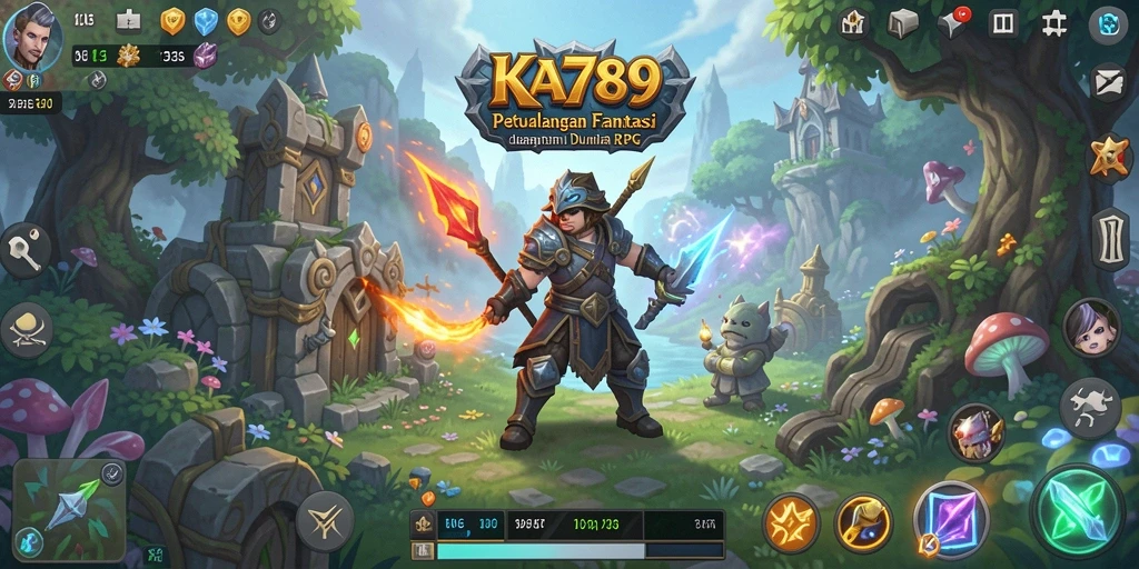 Tampilan menarik dari gameplay RPG KA789 dengan karakter dan monster.