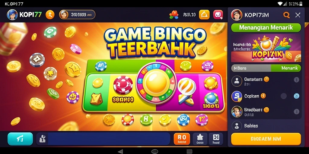 Tampilan gameplay seru di KOPI77 dengan suasana Bingo yang menyenangkan.