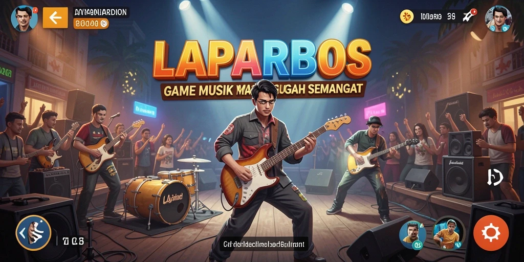 Tampilan gameplay LAPARBOS yang penuh warna dan menarik.