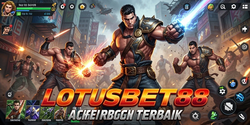 Tangkapan layar LOTUSBET88 menampilkan aksi pertarungan intens.