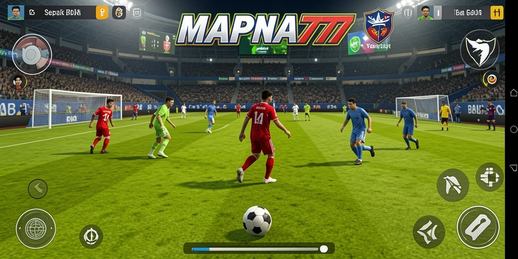 Tampilan gameplay seru di lapangan sepak bola MAPNA777.