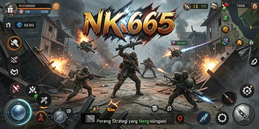 Screenshot NK666 menampilkan pertempuran strategis yang menegangkan.
