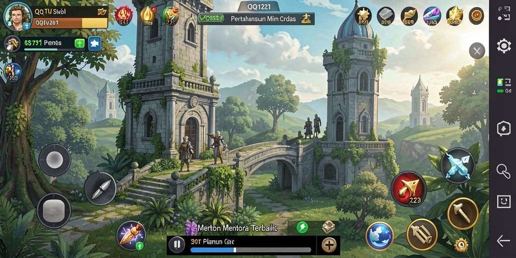 Gameplay menara pertahanan yang menegangkan di QQ1221.