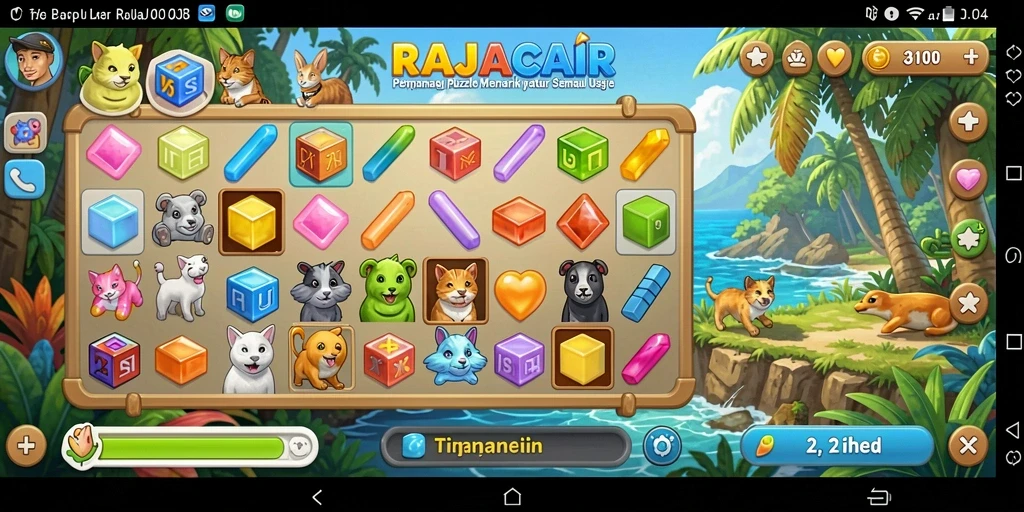Tampilan gameplay RAJACAIR yang seru dan menantang teka-teki.