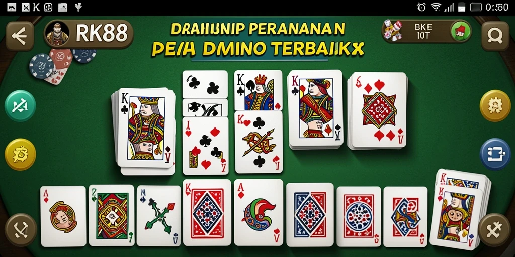 Tampilan gameplay seru dari RK88 saat bermain domino.