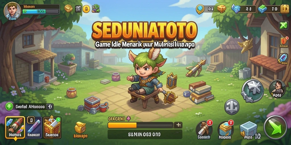 Tampilan gameplay SEDUNIATOTO yang penuh warna dan menyenangkan.