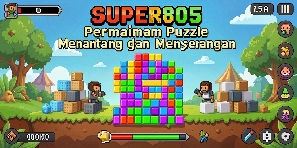 Tangkapan layar dari <strong>SUPER805</strong> menunjukkan gameplay puzzle yang menarik.