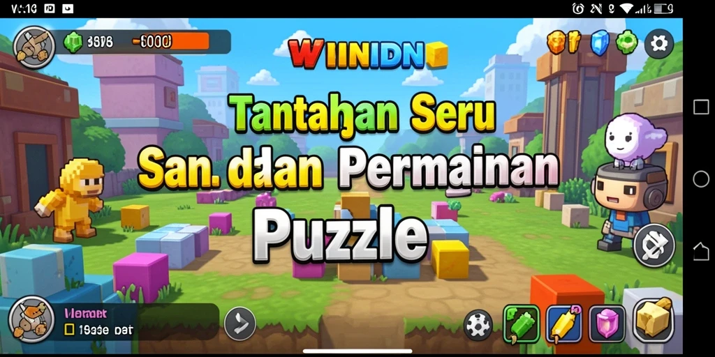 Tampilan gameplay seru WINIDN dengan berbagai teka-teki menantang.